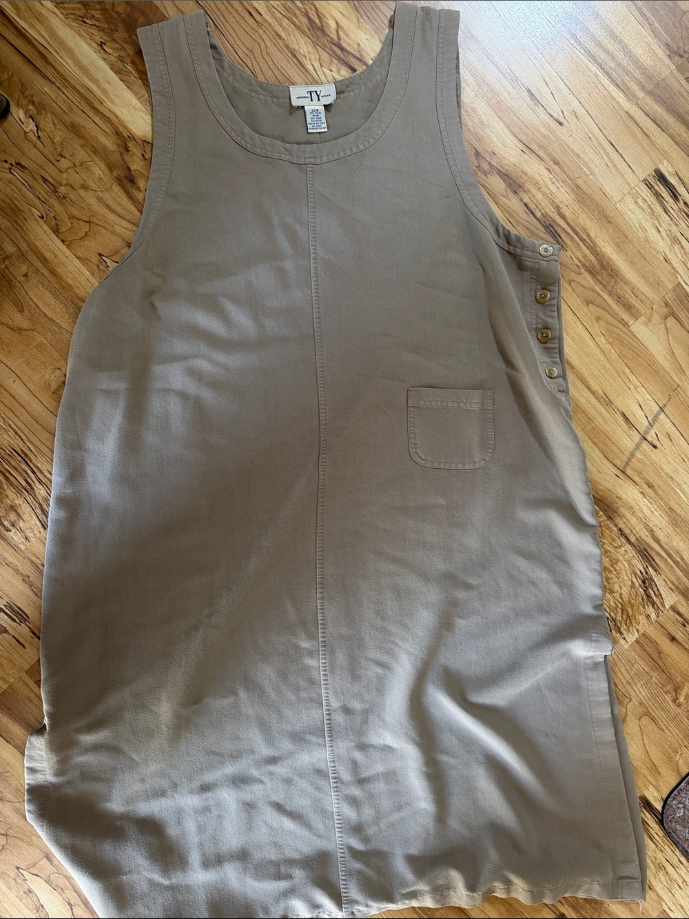 Original TY Wear Sleeveless Shift Dress in Taupe